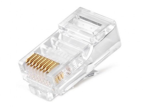 RJ45 Modular Plug PLUG3UP6, modular plug 6u" gold plated, 50 pcs/bag photo 1