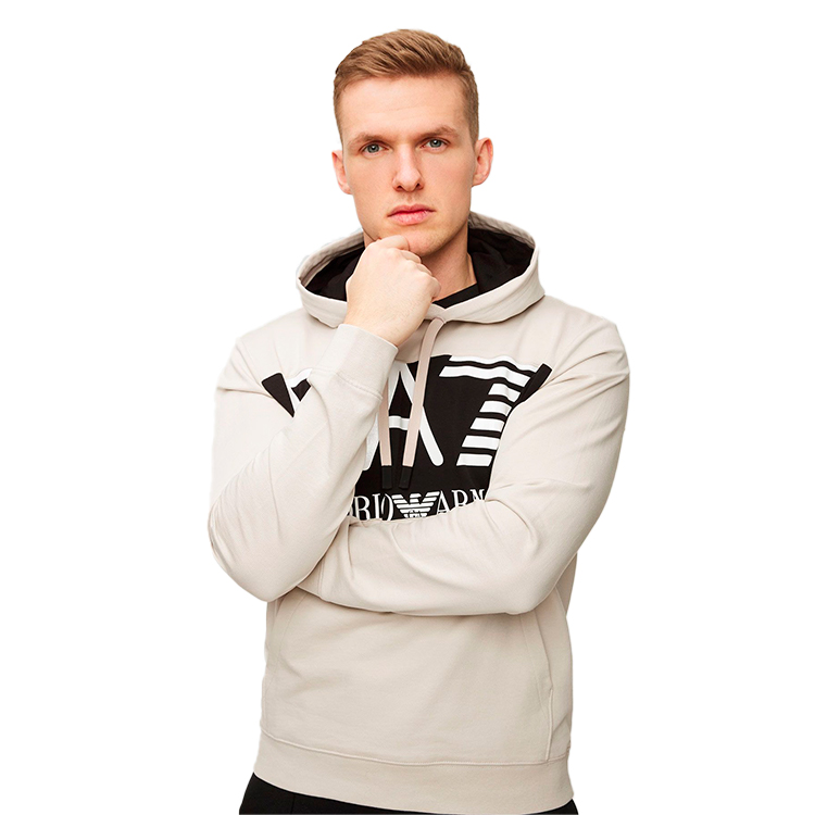 Hanorac pt bărbați EA7 EMPORIO ARMANI SWEATSHIRT XL Bej photo 3