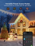 Luminite sub forma de turturi de exterior GOVEE RGBIC Icicle Ligths 10M thumbnav 7