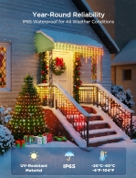 Luminite sub forma de turturi de exterior GOVEE RGBIC Icicle Ligths 10M thumbnav 8