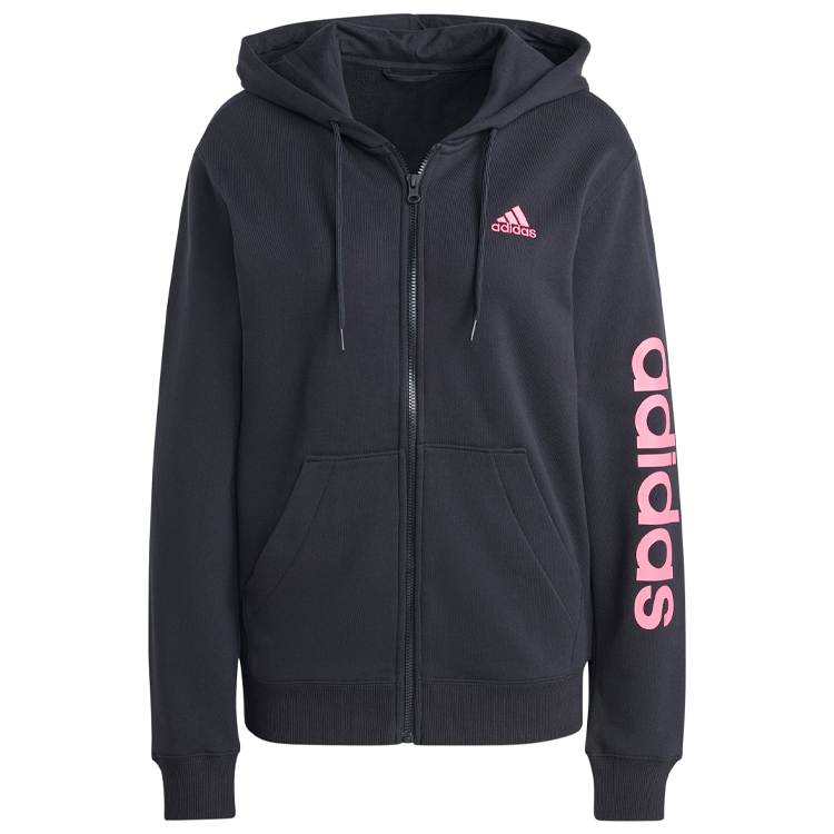 Hanorac Adidas W LIN FT FZ HD L Negru Femei photo 1 Hanorac Adidas W LIN FT FZ HD L Negru Femei photo 1
