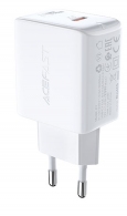 USB Charger  ACEFAST A1, Single port, USB-C, PD3.0 20W, Total output: 20W, QC3.0, White thumbnav 2