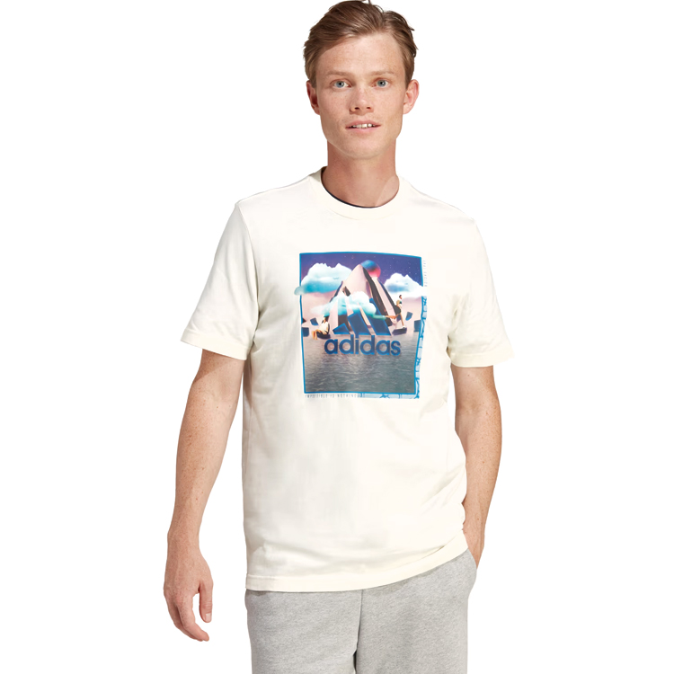 Tricou bărbătesc Adidas M LANDSCAPE BOS XS Bej photo 5