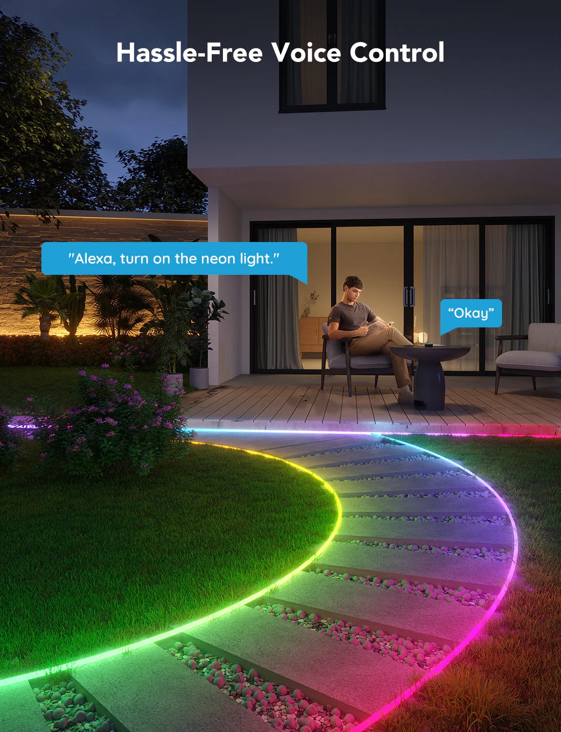 Наружняя светодиодная лента GOVEE RGBIC Outdoor Neon Strip Lights 10M photo 3