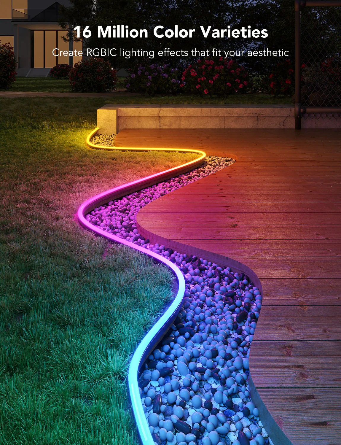 Наружняя светодиодная лента GOVEE RGBIC Outdoor Neon Strip Lights 10M photo 8