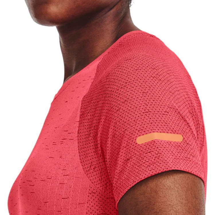 Tricou Under Armour UA Seamless Run SS / Femei / XS / Rosu photo 3