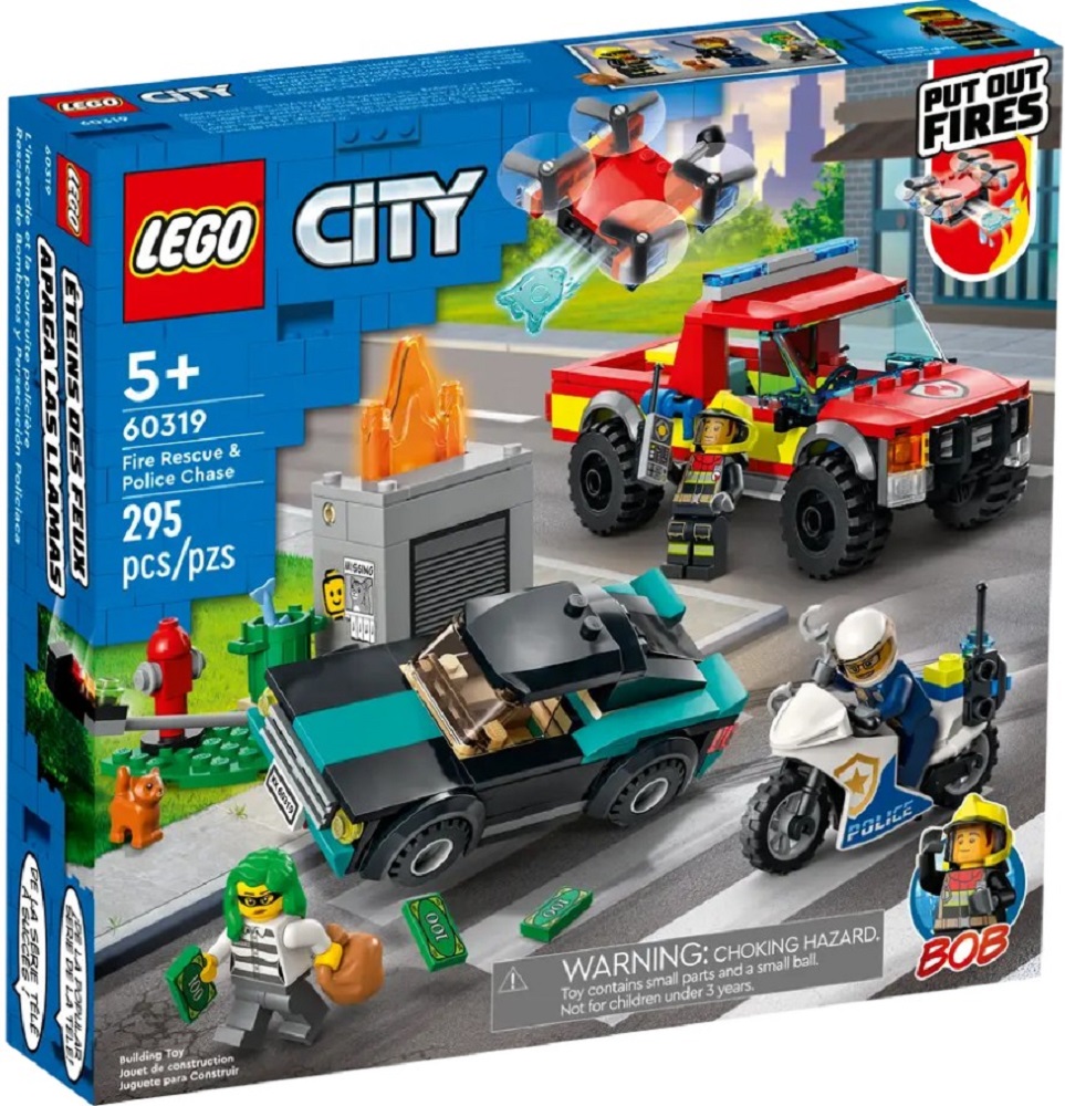 Constructor Lego City Fire Rescue & Police Chase 60319 de la 5+ ani photo 1 Constructor Lego City Fire Rescue & Police Chase 60319 de la 5+ ani photo 1