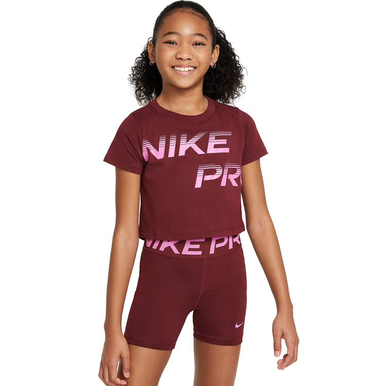 Футболка Nike G NK DFCT CROP SE+ / Женский / S / Бордовый photo 3