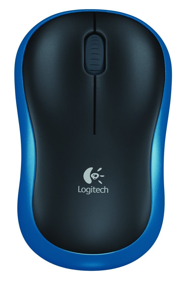 Logitech Wireless Mouse M185 Blue, Optical Mouse for Notebooks, Nano receiver, Blue/Black, Retail photo 1