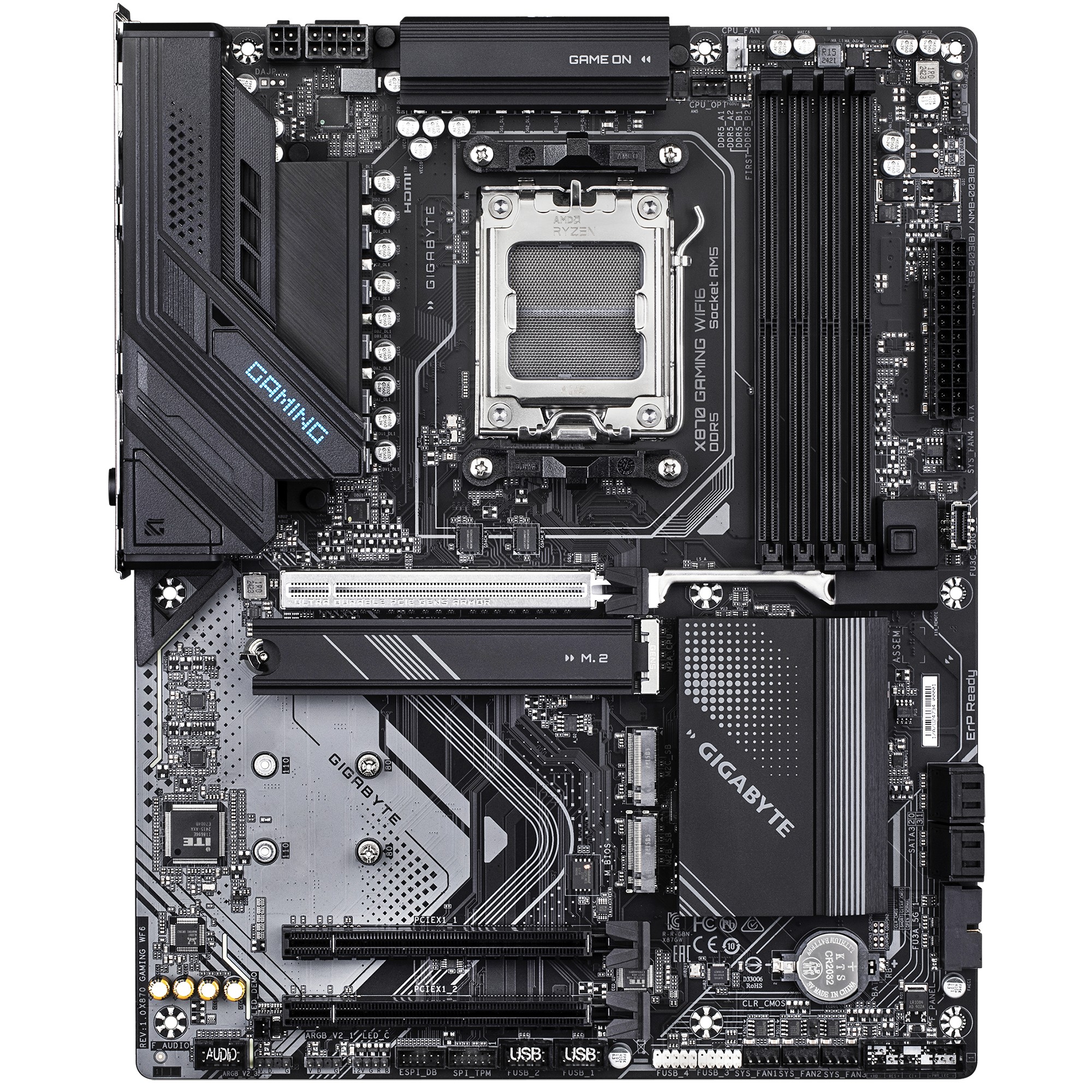 Placa de baza GIGABYTE X870 GAMING WF6/ AM5 / AMD X870 / DDR5 / ATX photo 2