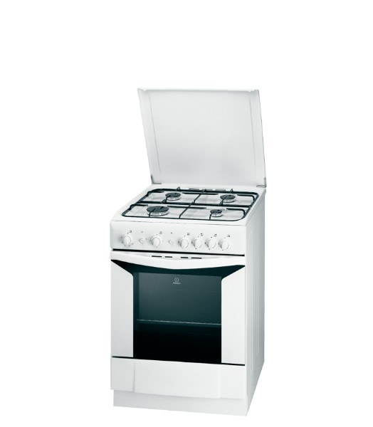 Газовая плита Indesit KN6G21W/UA / 4 конфорок / 60 см / Белый photo 1 Газовая плита Indesit KN6G21W/UA / 4 конфорок / 60 см / Белый photo 1