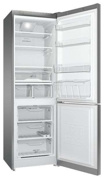 Frigider cu doua usi Indesit DF 4181 X / 298 l / 185 cm / A+ / Gri photo 4