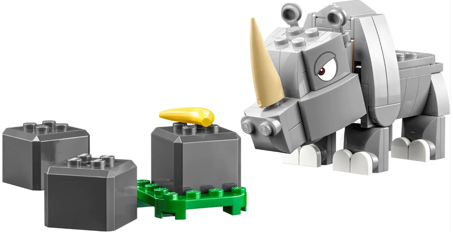 Constructor Lego Super Mario Rambi the Rhino Expansion Set V29 71420 de la 7+ ani photo 2