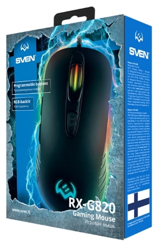 Проводная мышь Sven RXG820 Black / Оптическая / Black photo 7