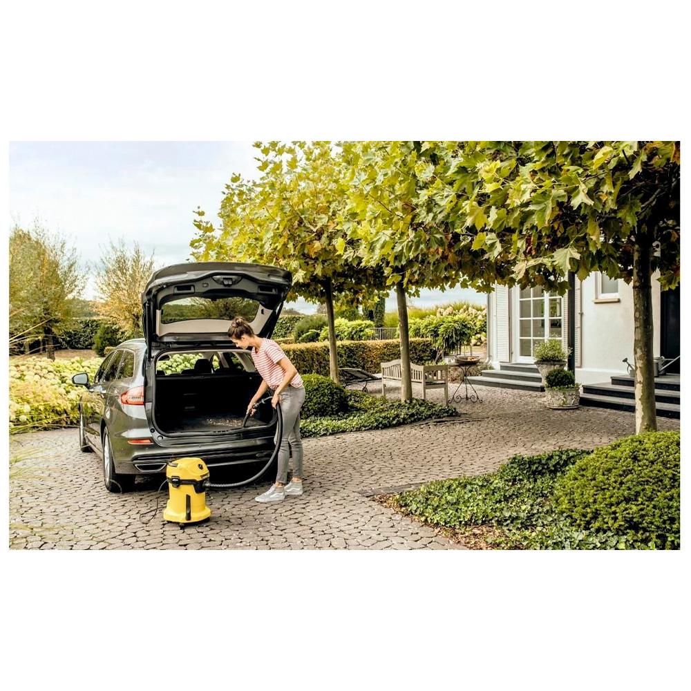 Пылесос с мешком Karcher WD3V17420 / 1000Вт / Желтый photo 12