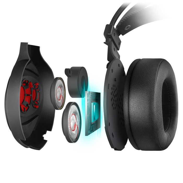 Casti Gaming SVEN AP-U996MV, Black/Red photo 5