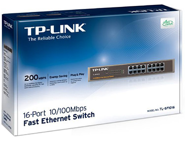 Коммутатор TP-LINK TL-SF1016 / 16 port / 100Mb / RJ45 / 1U 19-inch rack-mountable steel case photo 2