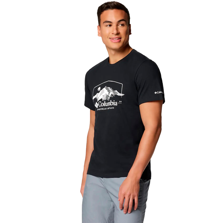 Tricou bărbătesc Columbia Path Lake Graphic Tee II S Negru photo 2