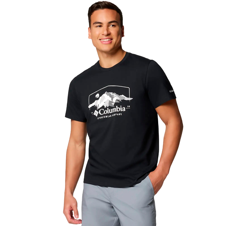 Tricou bărbătesc Columbia Path Lake Graphic Tee II S Negru photo 4