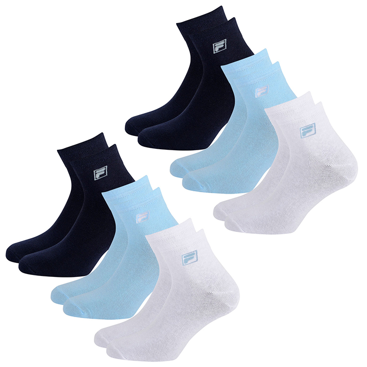 Носки Унисекс Fila QUARTER UNISEX 3 PAIRS PER PACK 35-38 Черный/Белый/Синий photo 2