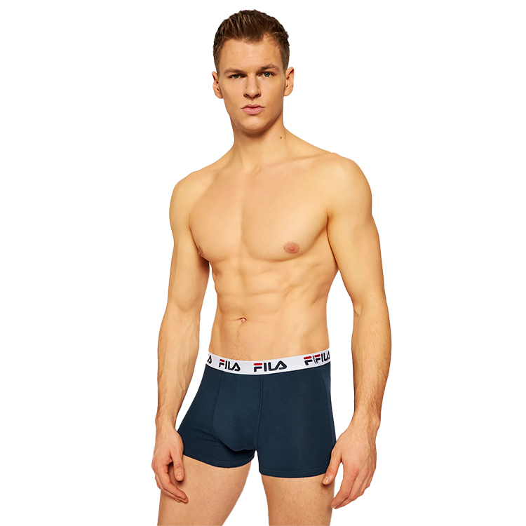 Boxeri Fila UW MAN BOXER 2 PACK ELASTIC WITH LOGO L Blue Barbati photo 2