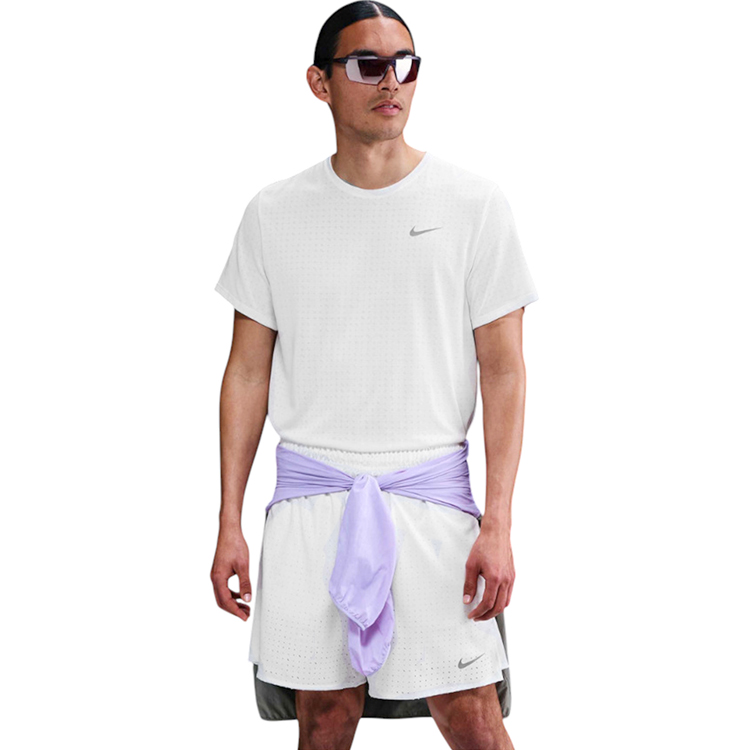 Tricou bărbătesc Nike M NK DF BREATHE MILER SS TOP L Alb photo 1