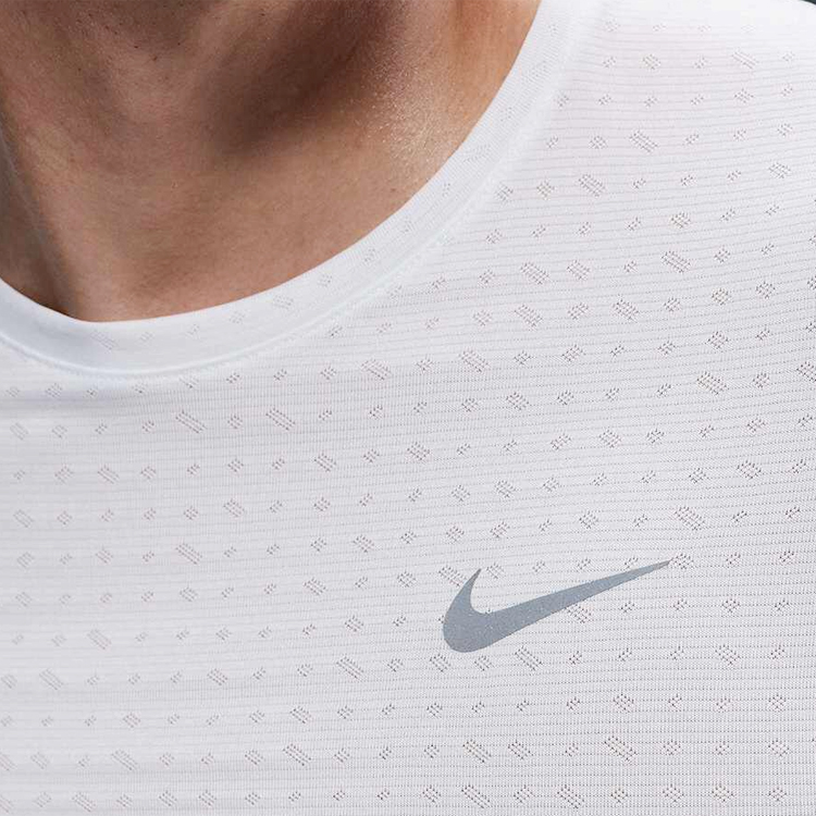 Tricou bărbătesc Nike M NK DF BREATHE MILER SS TOP L Alb photo 3