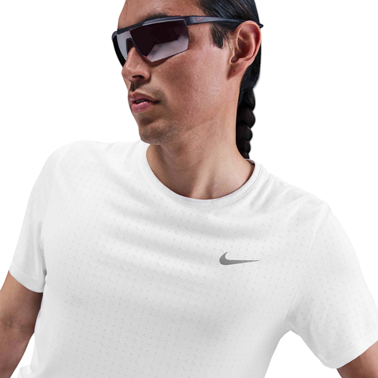 Tricou bărbătesc Nike M NK DF BREATHE MILER SS TOP L Alb photo 4