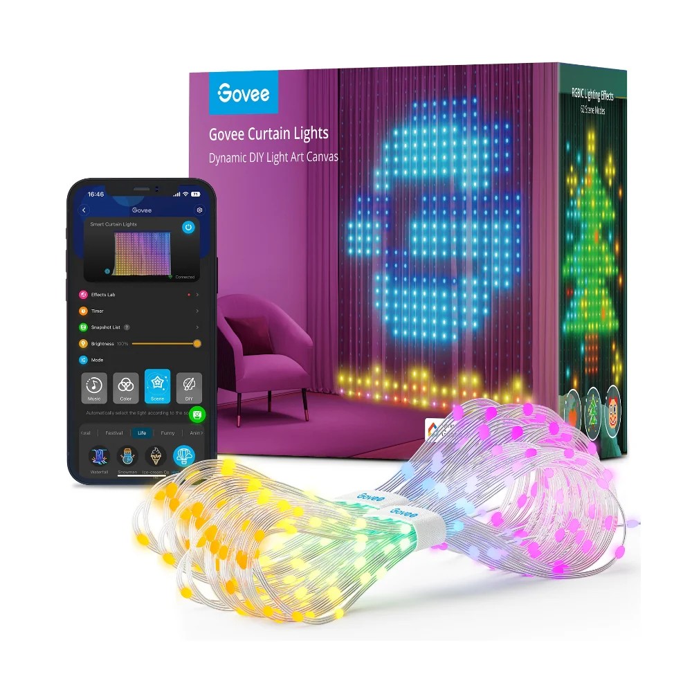 Наружные занавесочные светильники GOVEE RGBIC Curtain Lights 1.5*2m photo 1