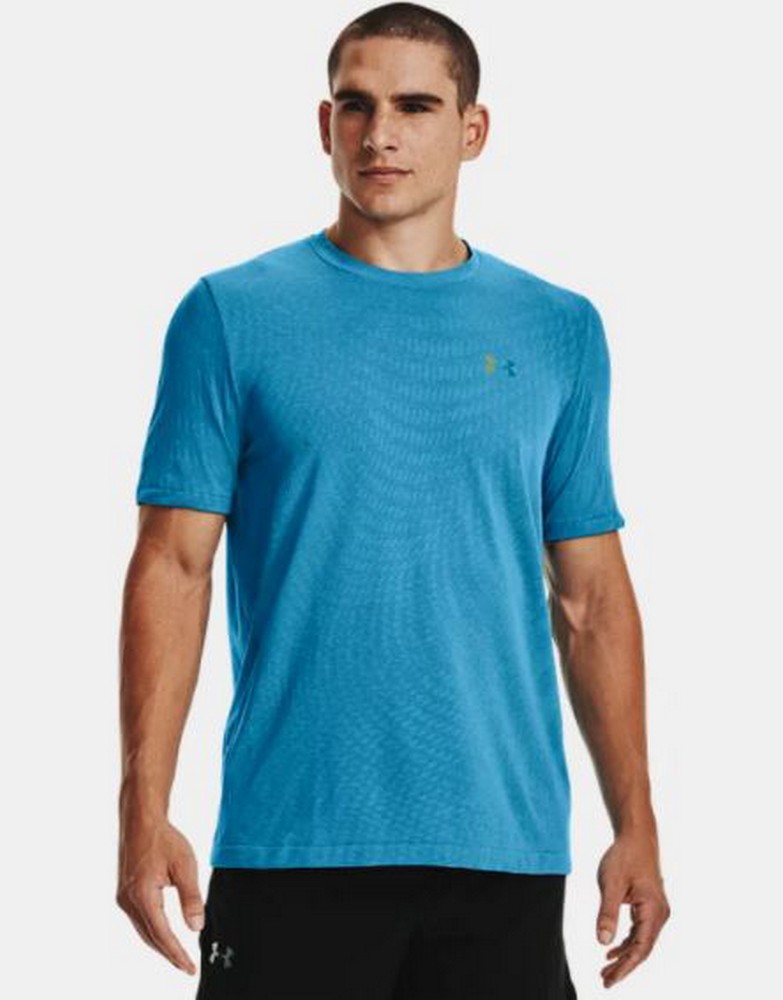 Tricou bărbătesc Under Armour UA Rush Seamless Illusion SS L Albastru photo 2