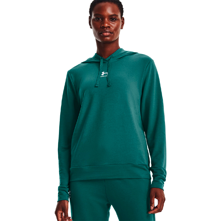 Hanorac Under Armour Rival Terry Hoodie XXL Verde Femei photo 2