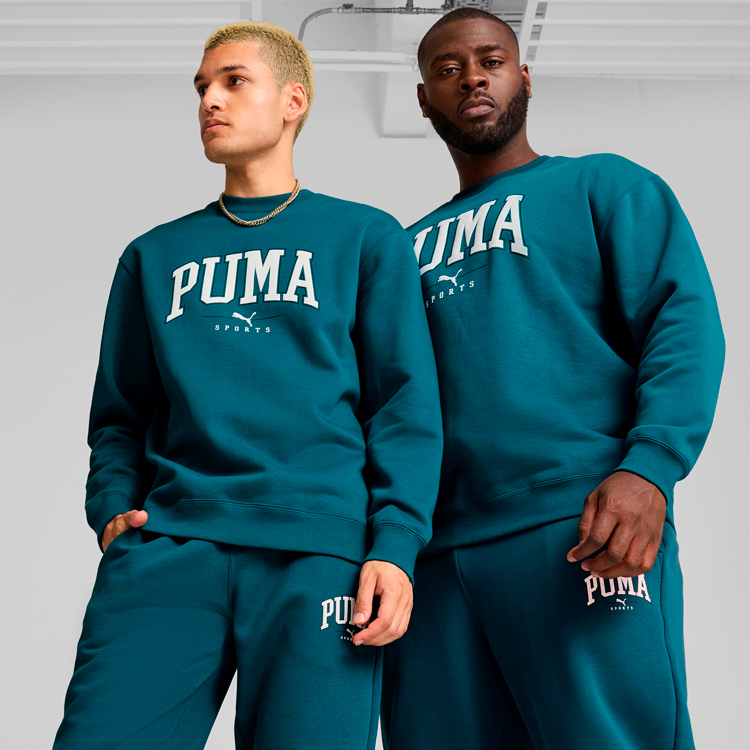Hanorac pt bărbați Puma SQUAD Crew FL S Verde photo 3