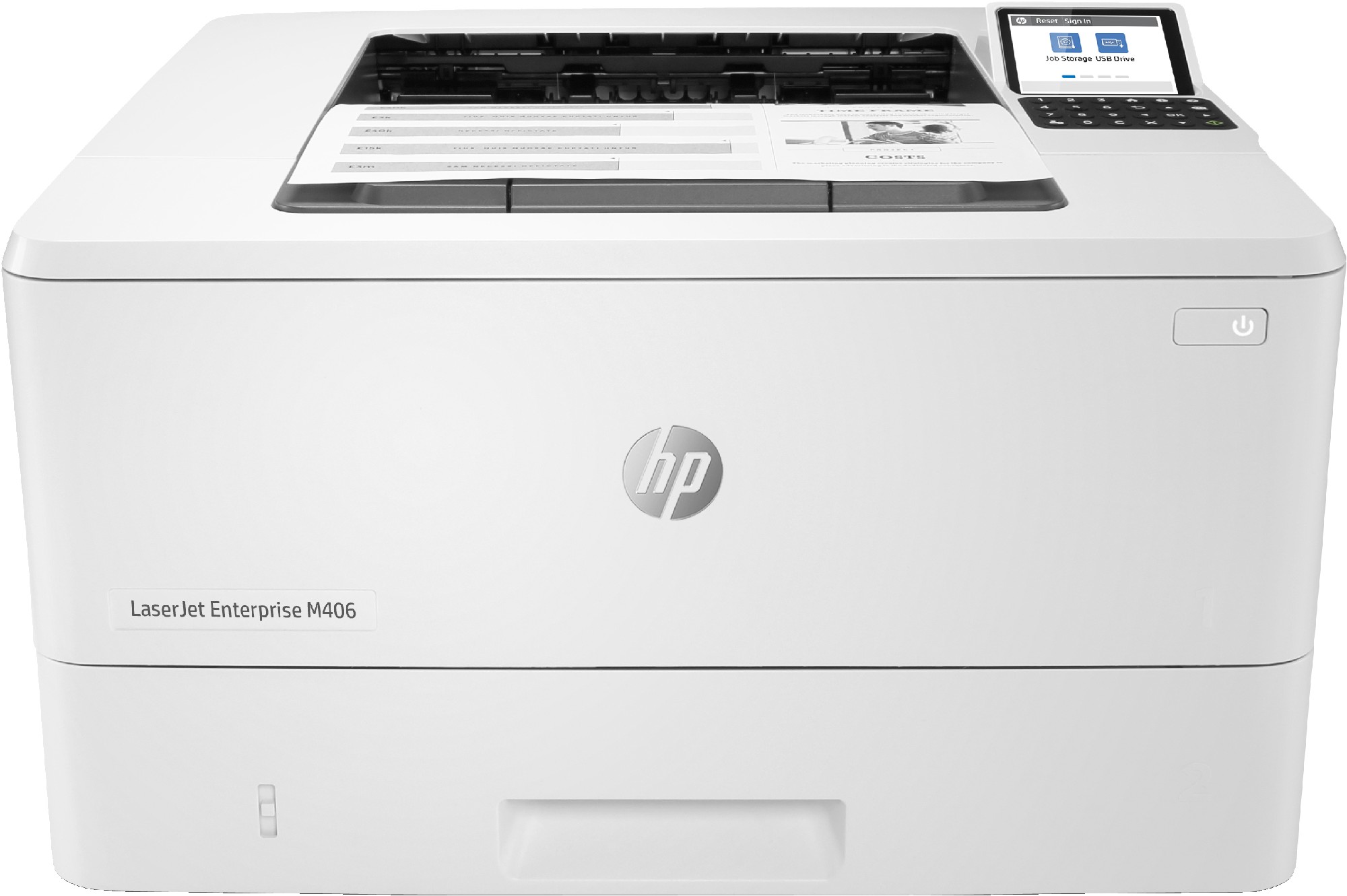 Принтер HP LaserJet Enterprise M406dn / A4 / WiFi / Ethernet / Duplex / White photo 1