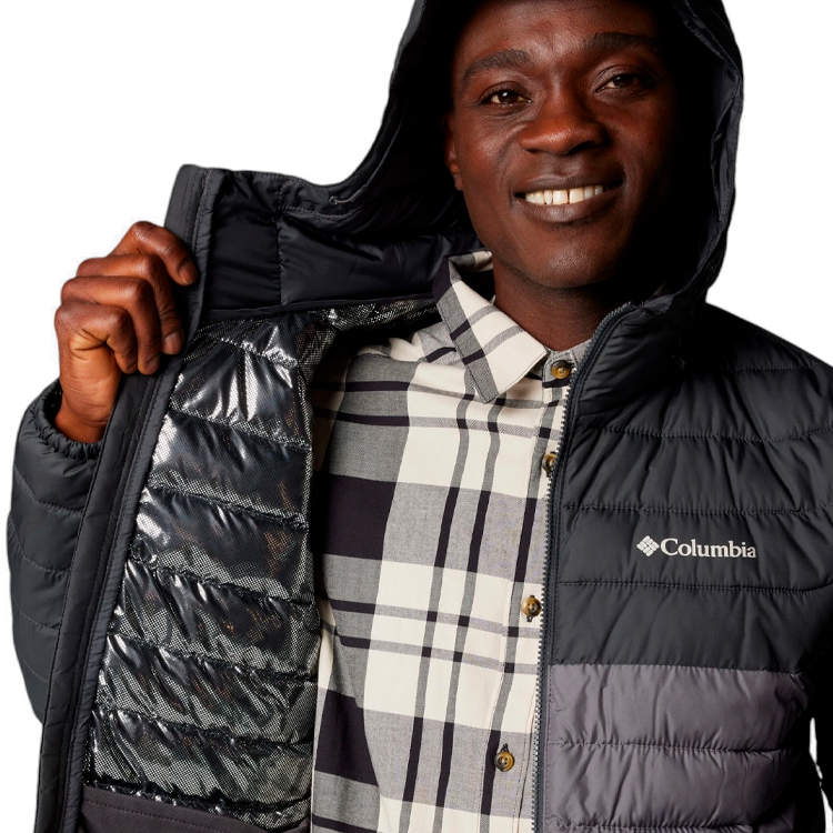Geacă pt Barbati Columbia Powder Lite II Hooded Jacket S Gri-nergu photo 3