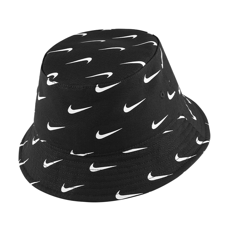 Chepiu Nike NAN SWOOSH PRINT BUCKET HAT 4-7 Negru photo 2