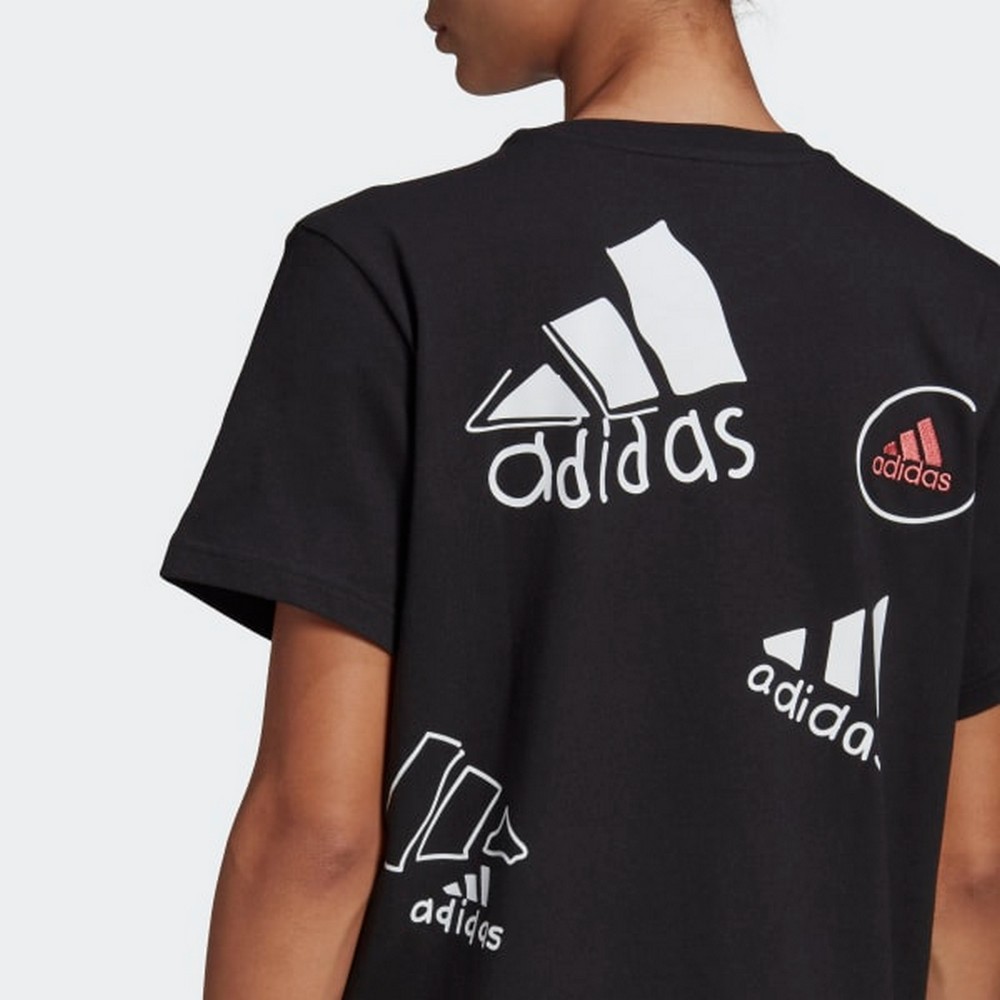 Rochie Adidas Logo Tee Dress XS Negru Femei photo 2