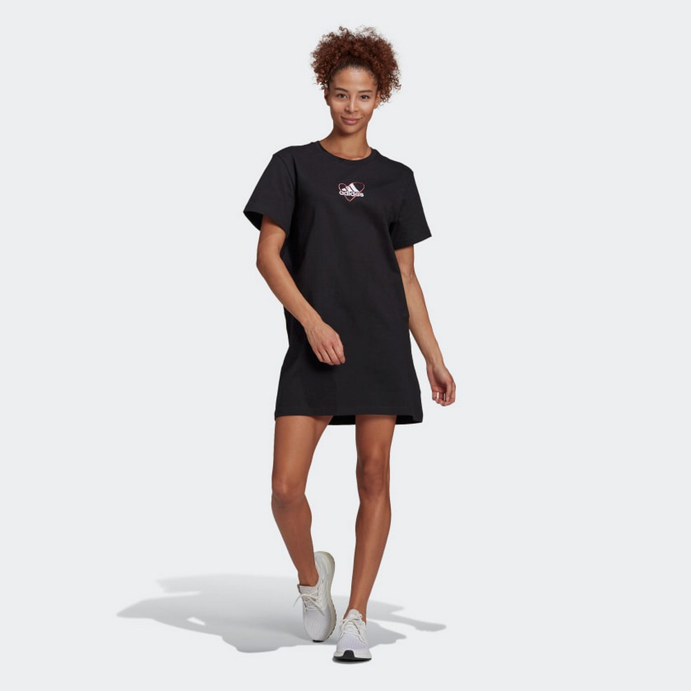 Rochie Adidas Logo Tee Dress XS Negru Femei photo 3