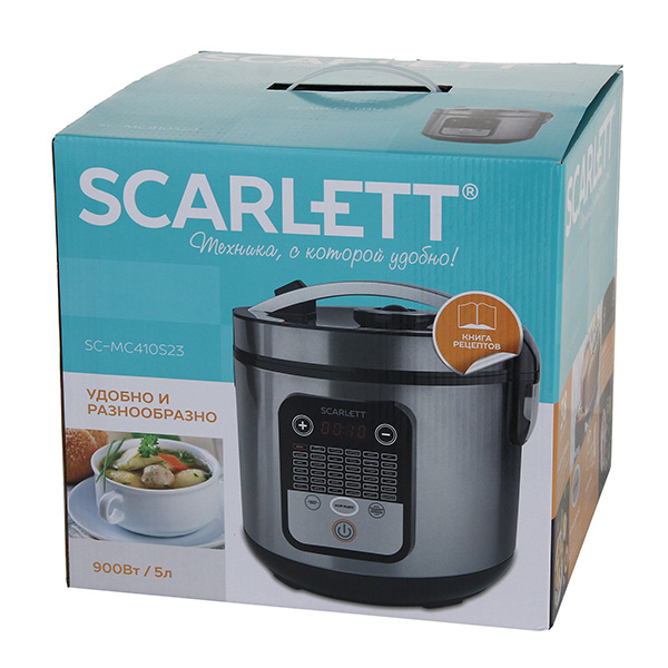 Multifierbator Scarlett SC-MC410S23 / / 900 / 38 programe / Argintiu photo 5