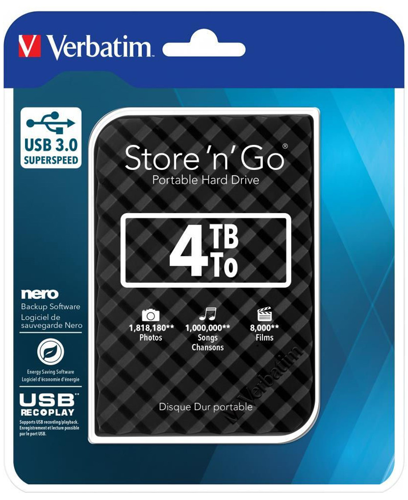 Внешний HDD Verbatim 3.0 4TB Store n Go G2 Black VER53223 photo 4