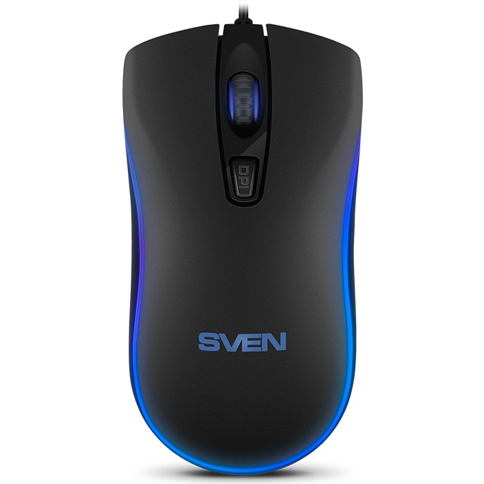 Mouse Optic SVEN RX-530S / 1200 dpi / USB / Black photo 1