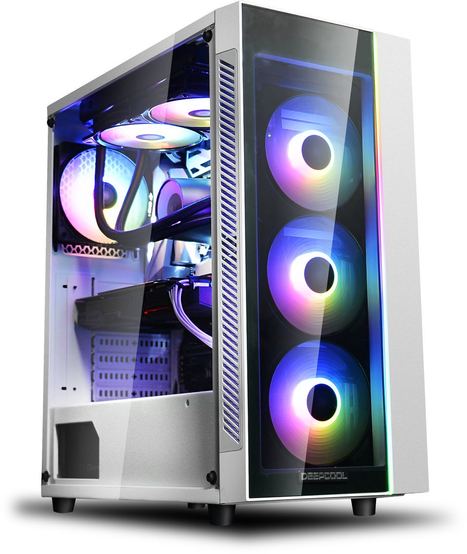 Carcasa DEEPCOOL MATREXX 55 V3 ADD-RGB WH 3 / no PSU / Side panel / 3x120mm ADD-RGB fans / ATX / White photo 2