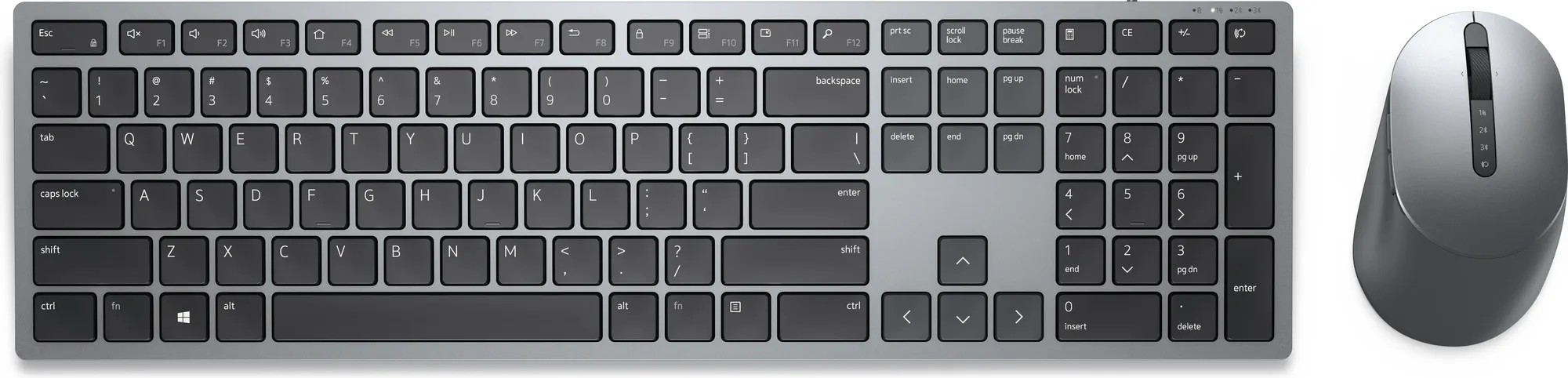 Беспроводная клавиатура и мышка Dell Premium KM7321W, Titan Gray photo 1