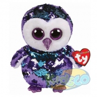 TY TY36439 Bb Flippables Moonlight - Purple Owl 24cm thumbnav 1