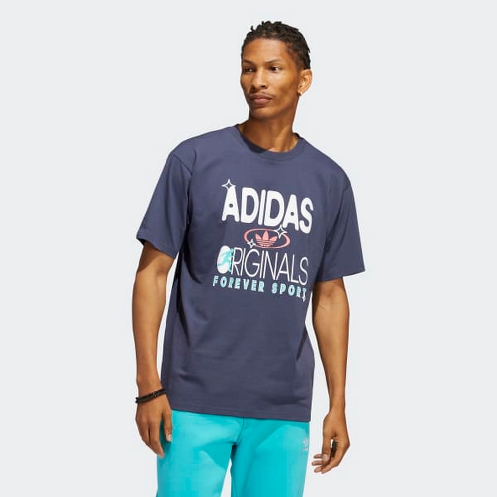 Tricou bărbătesc Adidas OG FOREVER SPOR   S Albastru photo 2