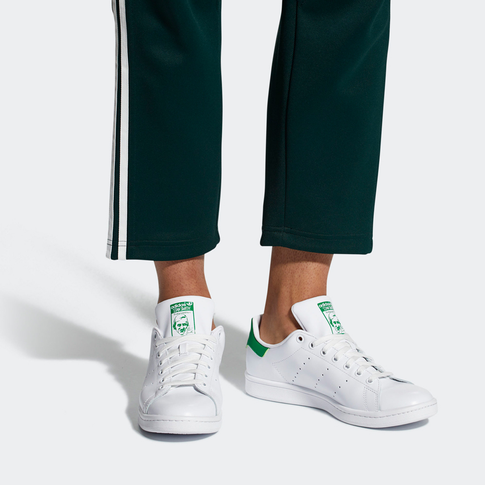 Incaltaminte Sport Adidas STAN SMITH pt Barbati / 40.5 / Alb-verde photo 4