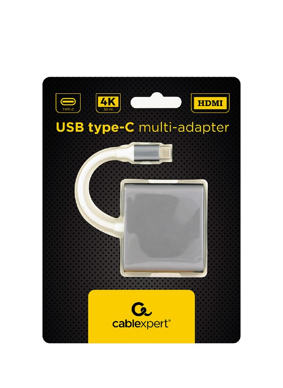 Многопортовый Адаптер Gembird A-CM-HDMIF-02-SG/ USB-C/ 1xUSB-A/ 1xUSB-C/ HDMI photo 2