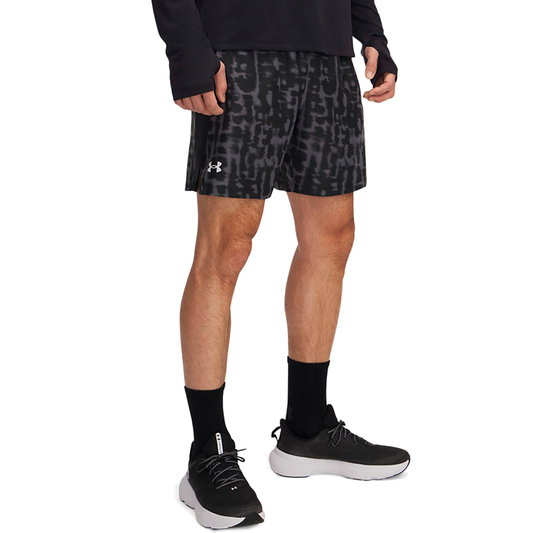 Sorti de bărbați Under Armour UA LAUNCH 7 PRINT SHORTS L Negru-gri photo 2