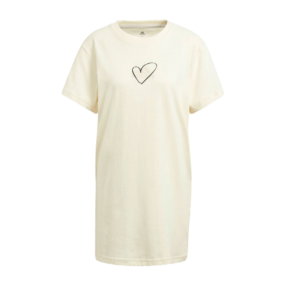 Rochie Adidas Logo Tee Dress 2XS Bej Femei photo 1 Rochie Adidas Logo Tee Dress 2XS Bej Femei photo 1