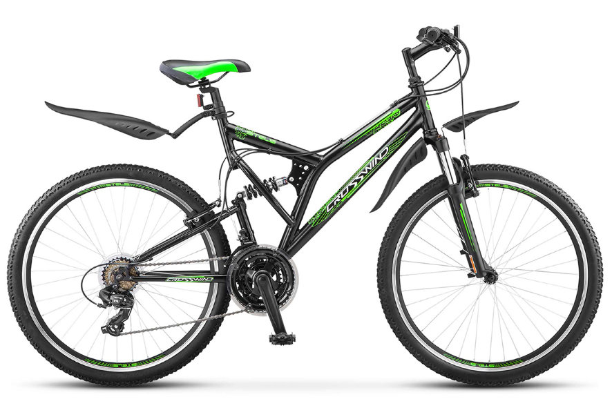 Bicicleta de munte STELS Crosswind Negru-verde 20 photo 1 Bicicleta de munte STELS Crosswind Negru-verde 20 photo 1
