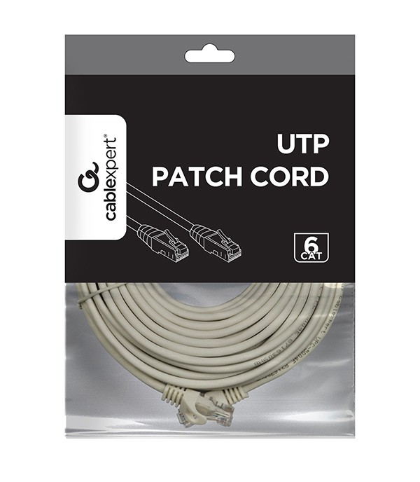 UTP Cat6 Patch cord, 15 m, Grey photo 2